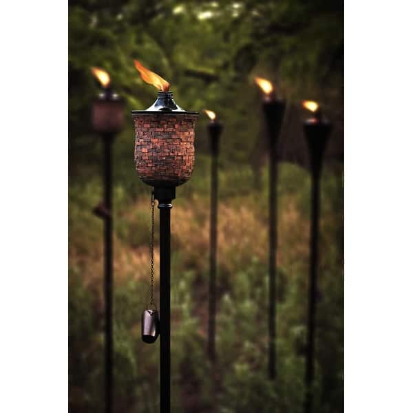 Deco Home Tiki Torch 4 in 1, Mosaic Tulip Jar Garden Torch 64-inch, Deck Torch, Table Torch or Regular Flame Torch Deco Home Tiki Torch 4 in 1, Mosaic Tulip Jar Garden Torch 64-inch, Deck Torch, Table Torch or Regular Flame Torch