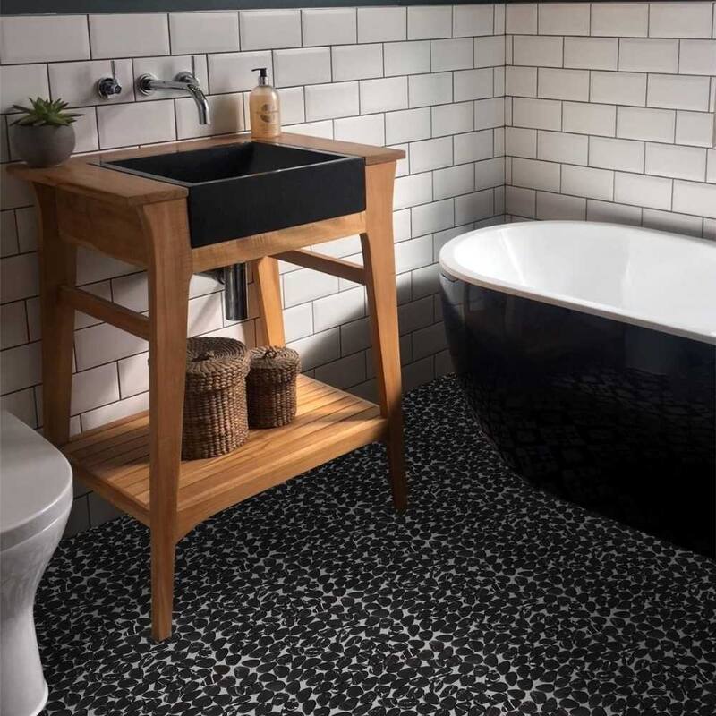 The Tile Life Recycled Cenote Pebble 13x13 Glass Floor, Wall & Backsplash Tile