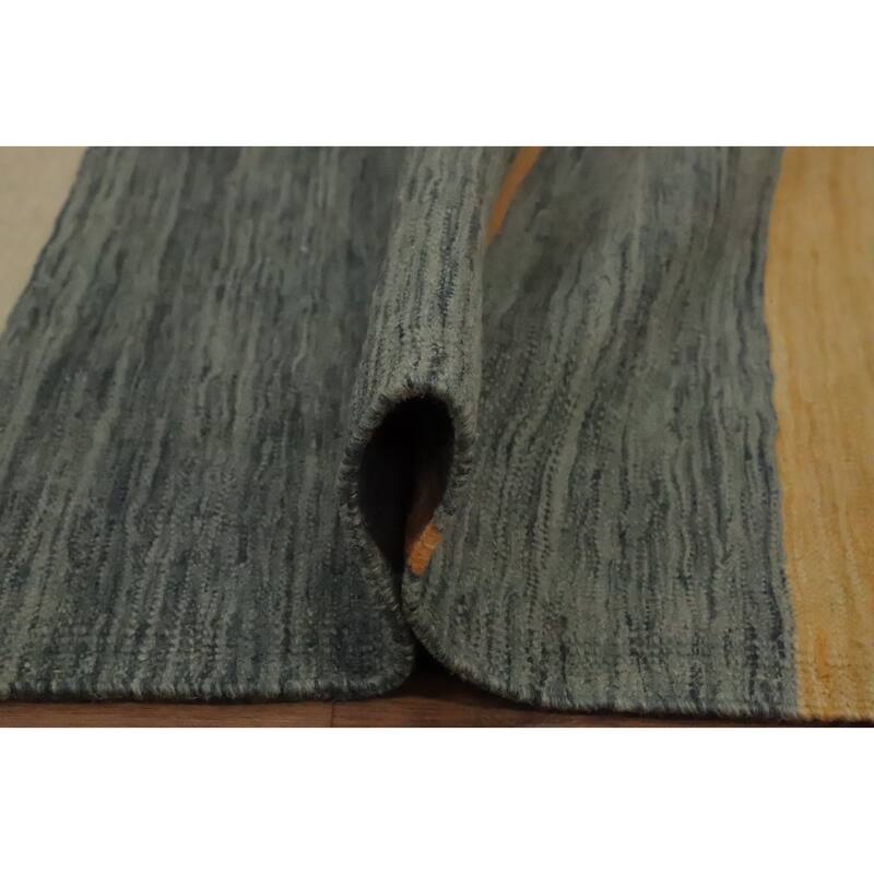 Hand Woven Oriental 100% Wool Carpet Southwestern Modern Oranges & Rust Kilim Area Rug - 12' 9'' X 9' 9''