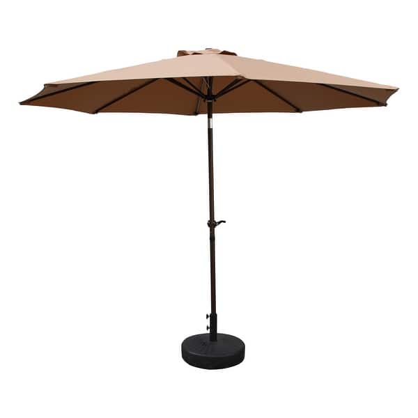 slide 2 of 2, St. Kitts 10-foot Aluminum Patio Market Umbrella Khaki
