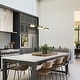 preview thumbnail 11 of 19, Modern Minimalist 3/5-Light Black Gold LED Chandelier Linear Kitchen Island Pendant Lights for Dining Room 3-Light