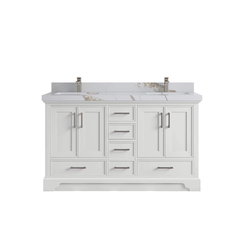 Willow Collections 60 in. W x 22 in. D Charlotte Double Sink Bathroom Vanity with Countertop