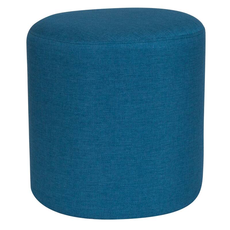 Taut Upholstered Round Ottoman Pouf