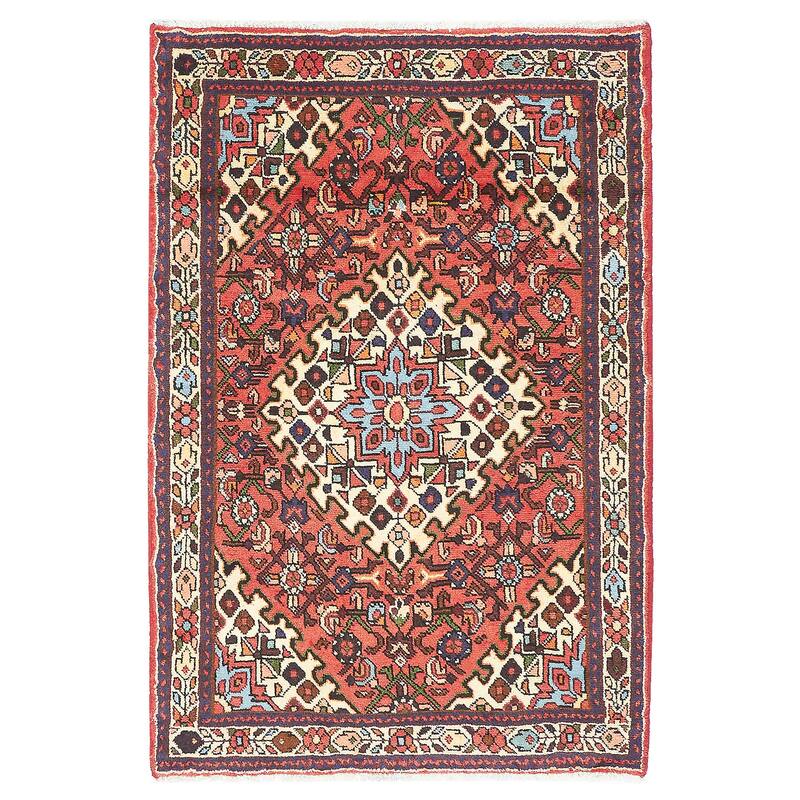 ECARPETGALLERY Hand-knotted Andelz Red Wool Rug - 3'2 x 4'9