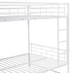 preview thumbnail 22 of 22, Full Over Full Metal Bunk Bed with Shelf & Guardrails - Sleek and Functional