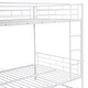 preview thumbnail 24 of 24, Full over Full Children's Metal Bunk Bed With Steps,Metal Bunk Bed with Shelf and Guardrails,Detachable Bunk Bed