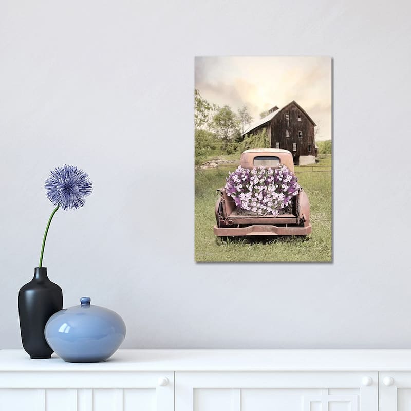 iCanvas "Petunia Truck" by Lori Deiter Canvas Print - 18x12x1.5