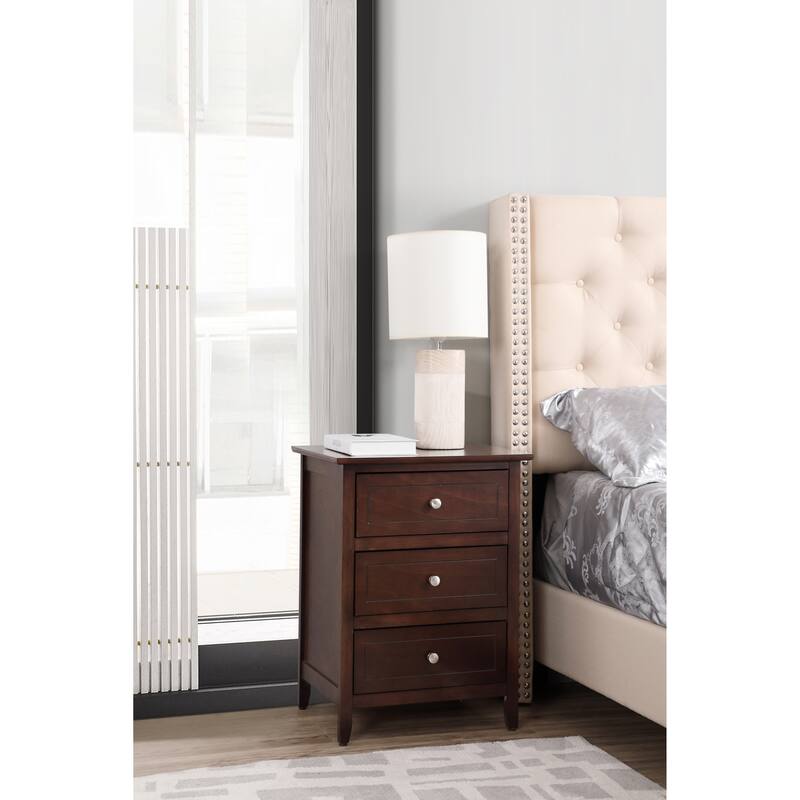 Bedroom Storage Space 3 Drawers Bedside Table