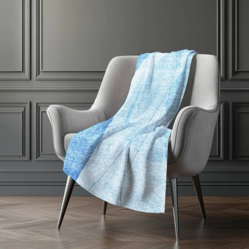 Premium Machine Washable Contemporary Abstract Sherpa Throw Blanket