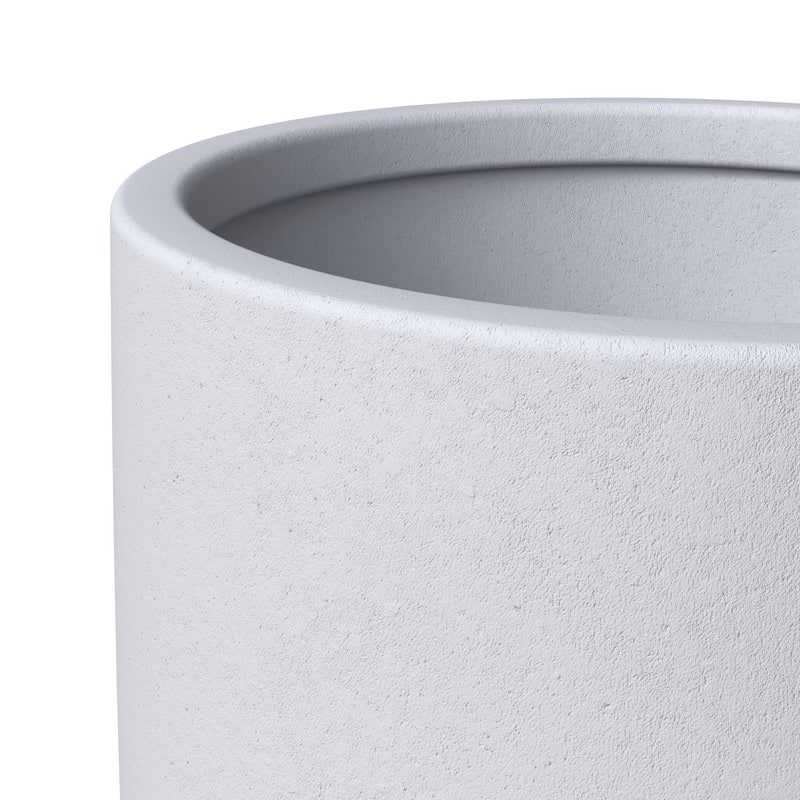 Crete Tapered Round Planter, Durable Fiberstone & Clay Indoor/Outdoor Pot with Drainage