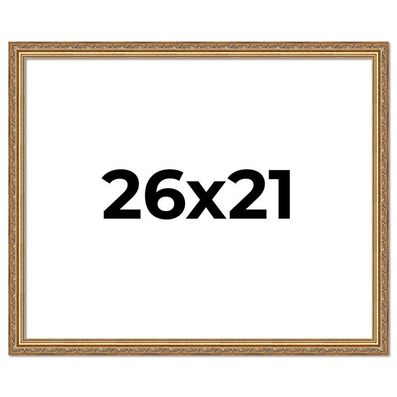 26x21 Frame Red Solid Wood Picture Frame Width 1.75 Inches | Interior Frame Depth 1 13/16 Inches