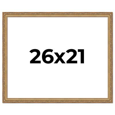 26x21 Frame Red Solid Wood Picture Frame Width 1.75 Inches | Interior Frame Depth 1 13/16 Inches