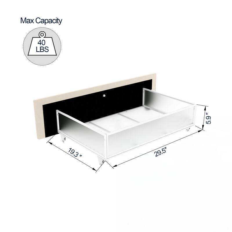 Flora Upholstered Daybed with 2 Drawers,Twin