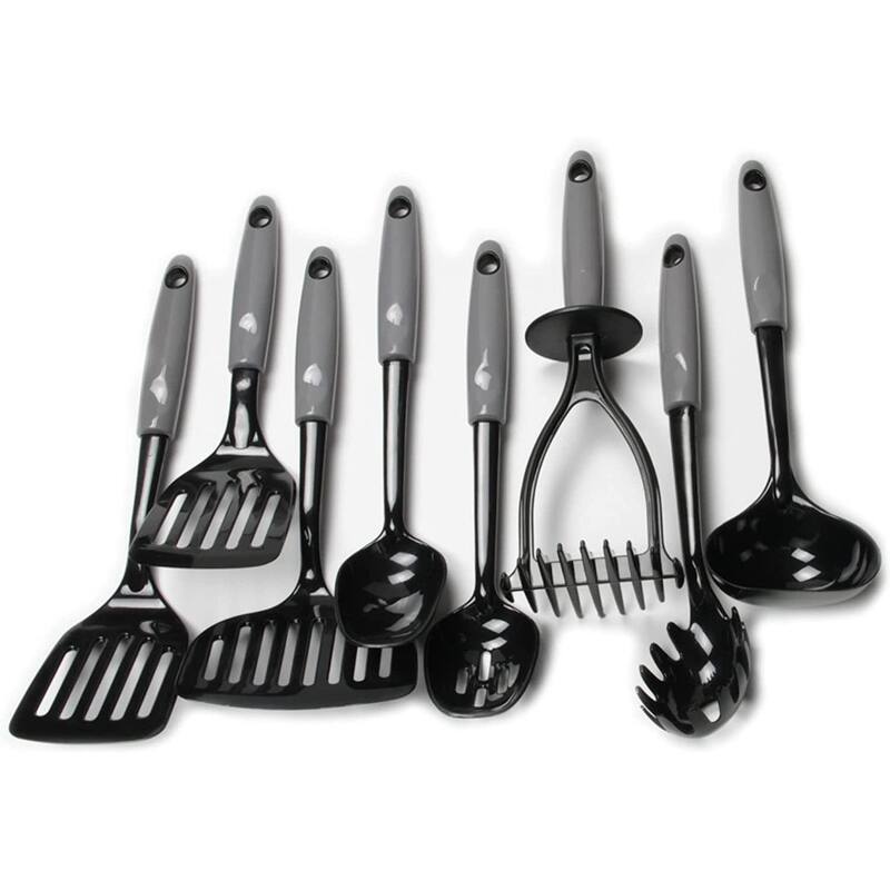 Chef Craft 8 Piece Select Nylon Kitchen Utensil Tool Set - Gray