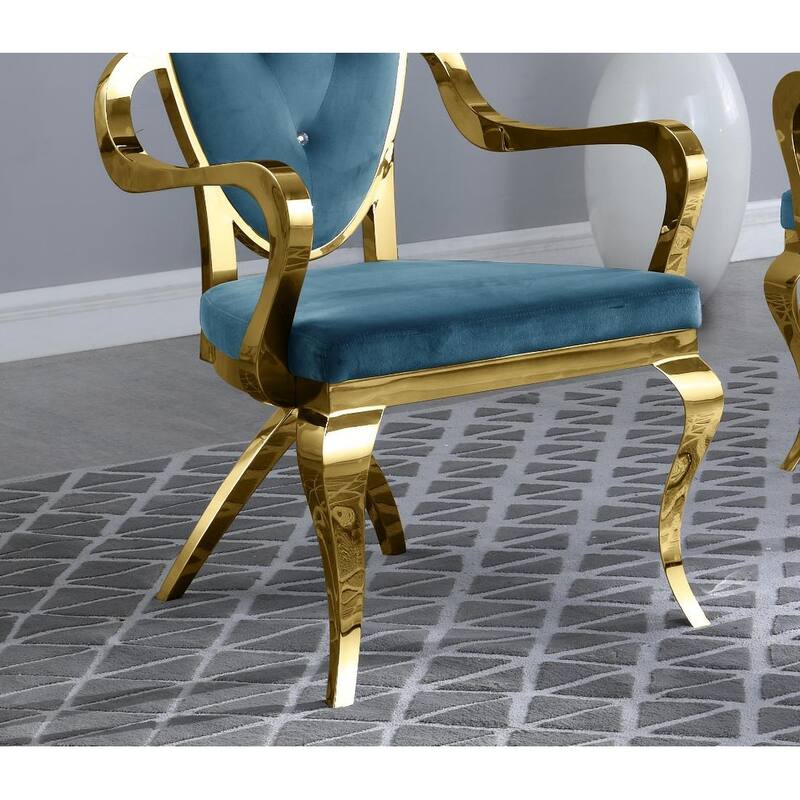 Best Quality Furniture Faux Crystal Arm Chairs