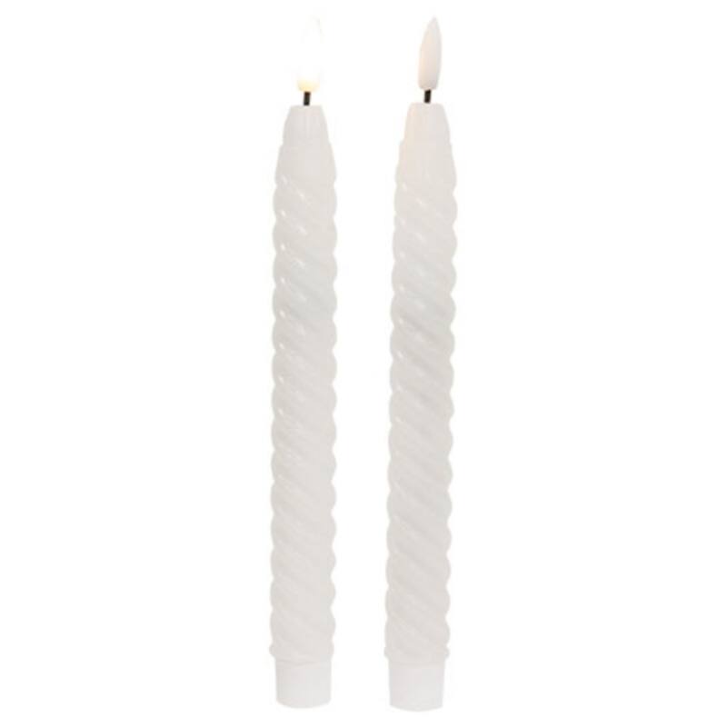 Twisty Timer Taper Electric Candles Set of 2 - 1 x 1 x 10 in.
