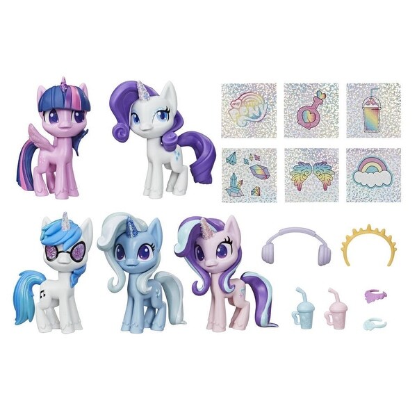 My Little Pony Unicorn Sparkle Collection Set Of 5 Glittery Toy Pony 3-Inch Figures And 12 Surprise Accessories. Opens flyout.