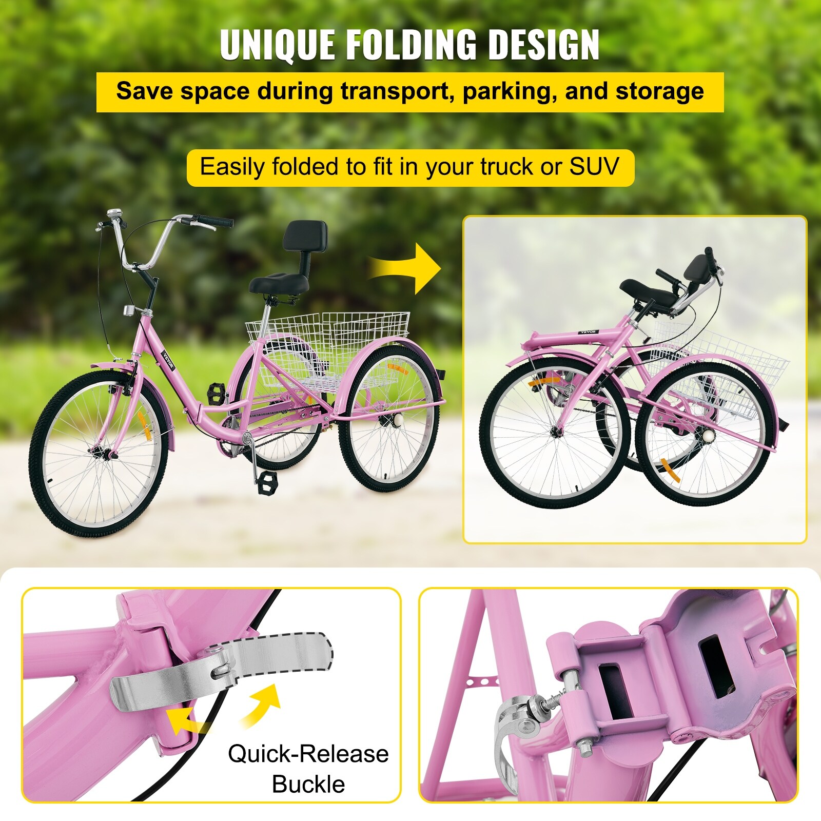 3 wheel bike pink outlet