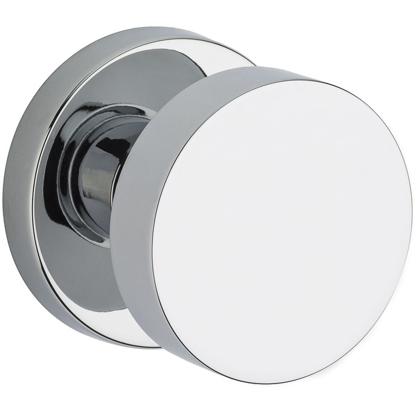 Baldwin PV.CON.CRR Modern Privacy Door Knob Set with Contemporary Round Rose from the Reserve Collection - Satin Black