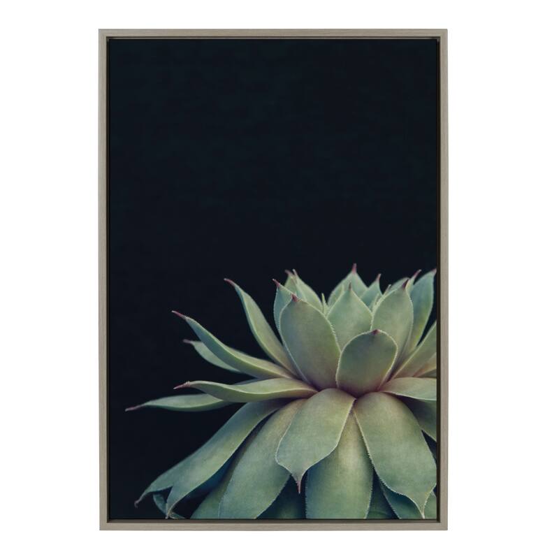Sylvie Succulent 18x24 Gold Framed Canvas Wall Art by F2 Images