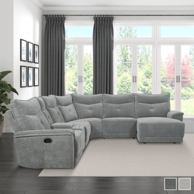 Avenue Modular Reclining Sectional Sofa with Right Chaise