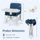 preview thumbnail 4 of 5, Portable Toddler High Chair Travel Booster Seat w/ Double Tray
