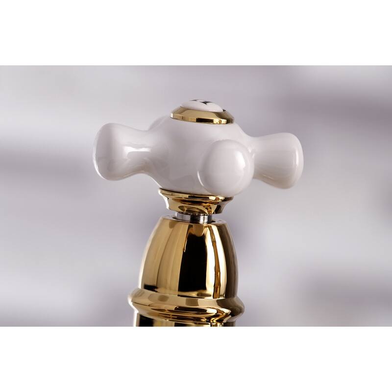 Kingston Brass English Country Bridge Kitchen Faucet with Sprayer