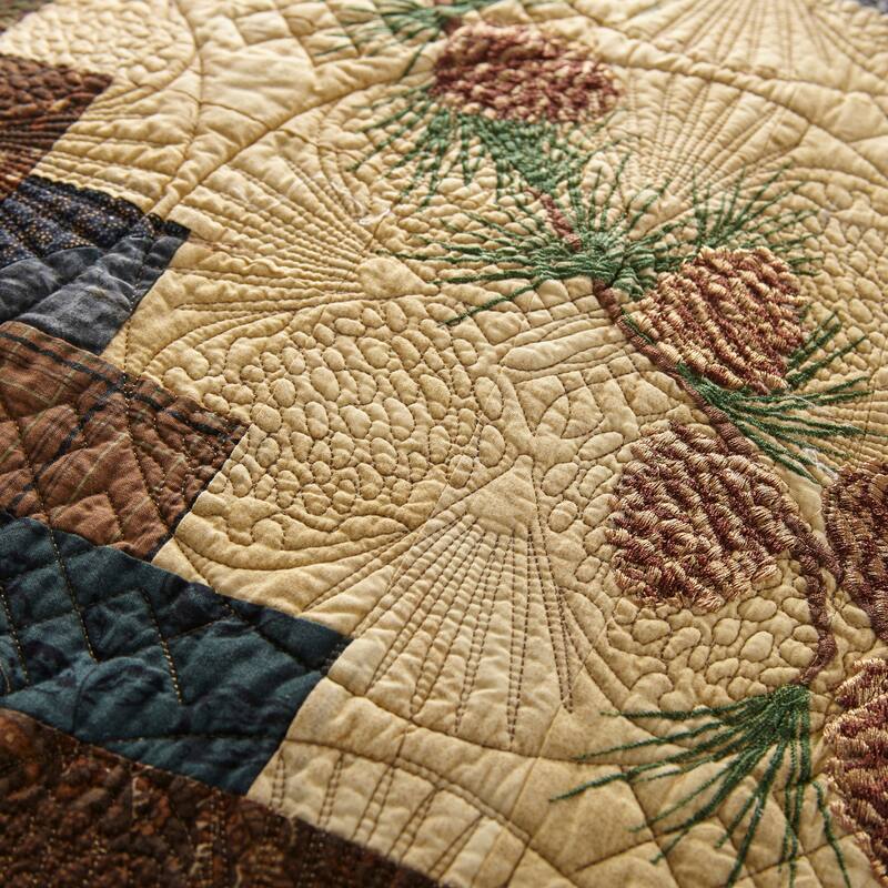 Donna Sharp's Cabin Raising Pinecone Quilt Set