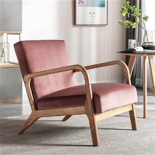 Velvet chair clearance with wooden legs