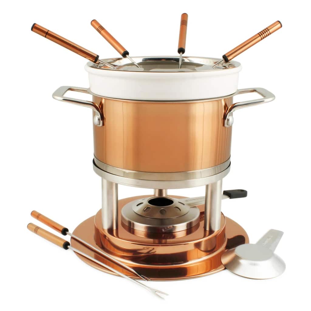 Swissmar 11-Piece Copper Fondue Set
