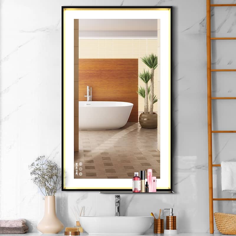 40'' x 24'' Wall Mount Bathroom Vanity Mirror with LED Lights Anti-Fog