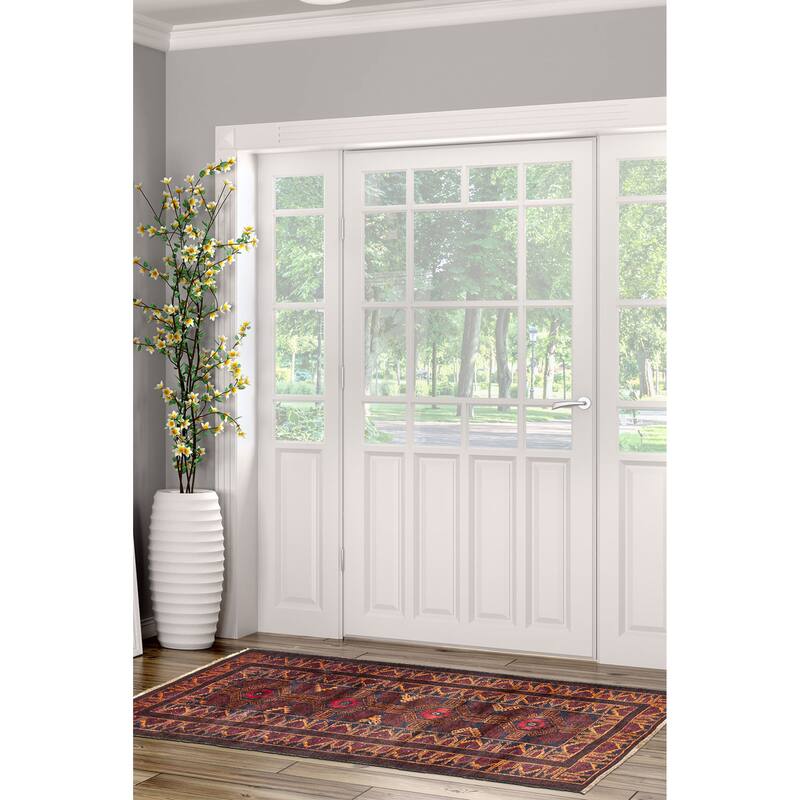 ECARPETGALLERY Hand-knotted Teimani Dark Navy Wool Rug - 2'10 x 4'9