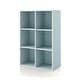 preview thumbnail 78 of 202, DH BASIC Modern Wood Customizable Stackable Storage Organizer - Cube Shelves, Drawer Cabinet, Bookcase with Doors by Denhour 6-Cube - Light Blue