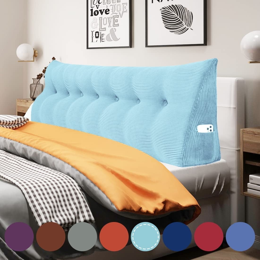 Wedge pillow cover deals bed bath and beyond