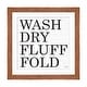 preview thumbnail 16 of 18, iCanvas "Wash-Dry-Fluff-Fold" by Jaxn Blvd. Walnut - 16x16x1