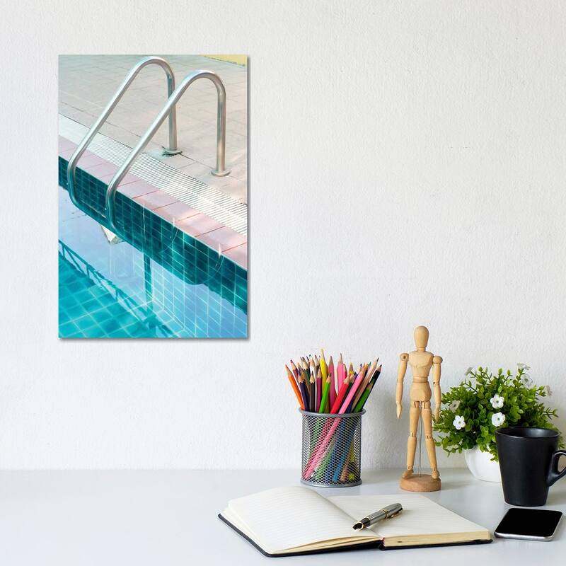 iCanvas "Vintage Swimming Pool" by Honeymoon Hotel Canvas Print - 12x8x0.75