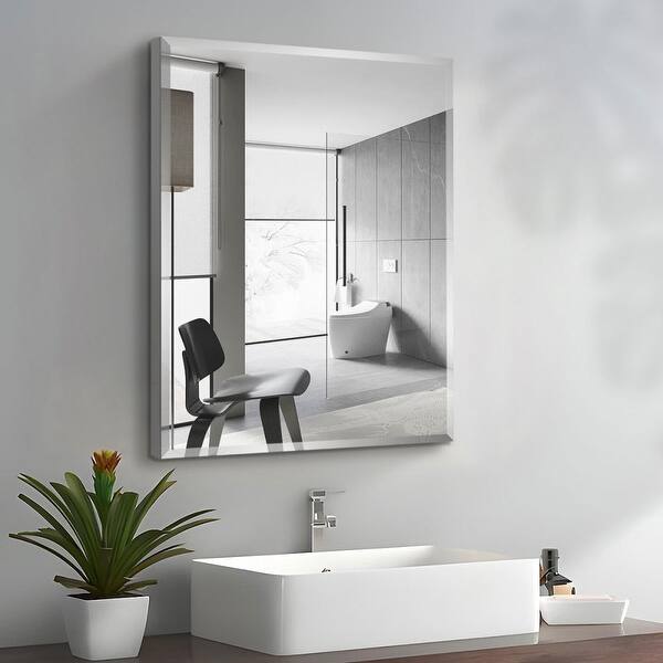 Unbranded Modern 24 in. W x 32 in. H Rectangular Aluminum Medicine Cabinet with Mirror for Bathroom