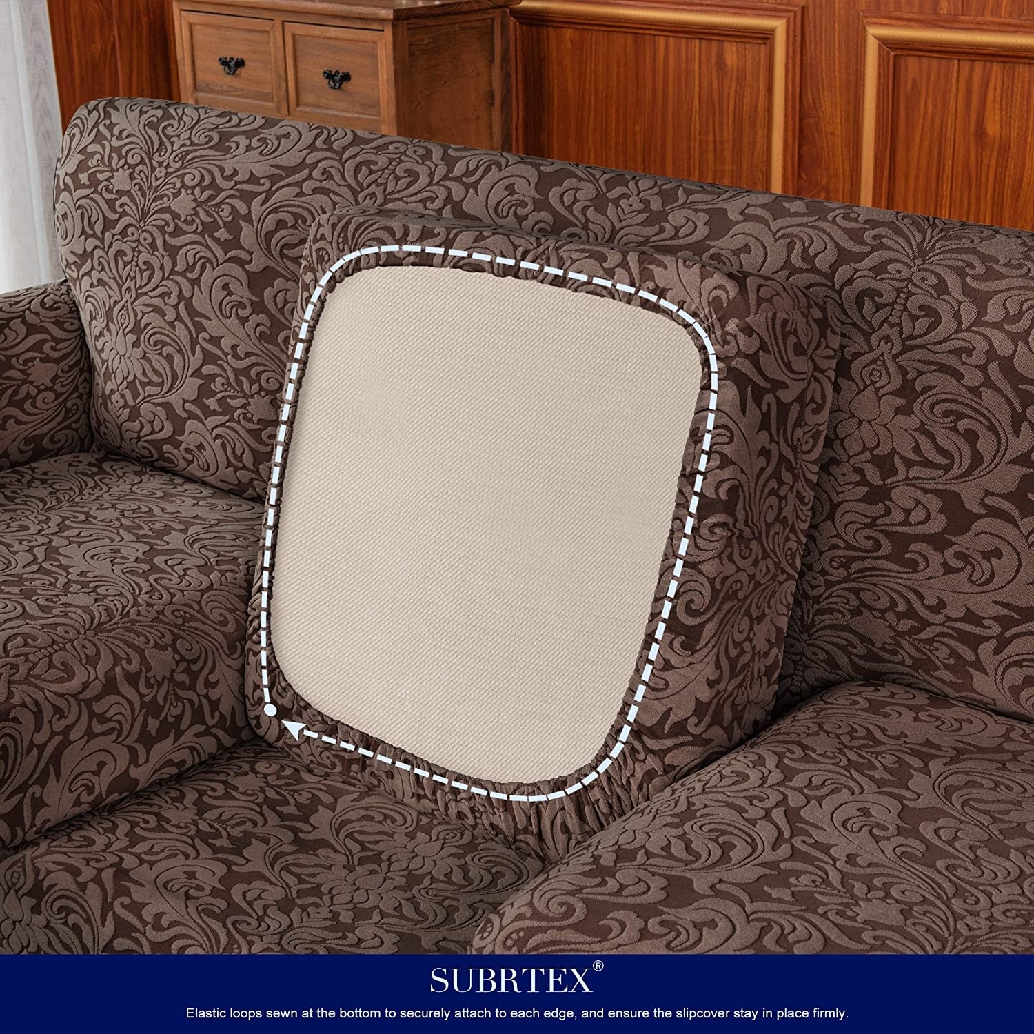 Subrtex 3-Piece Stretch Separate Sofa Cushion Cover Elastic Slipcover - On  Sale - Bed Bath & Beyond - 32604889