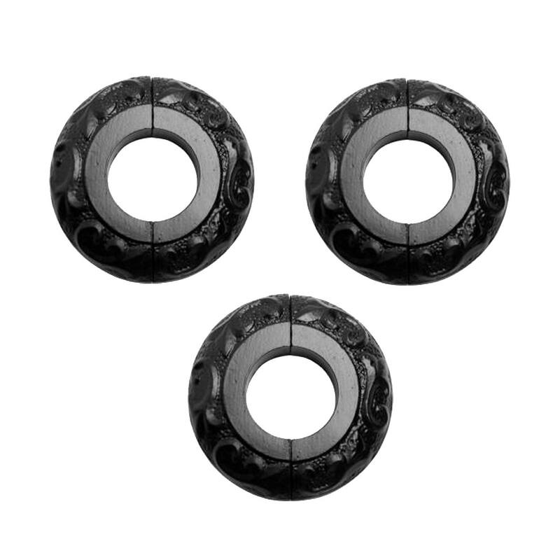 Black Aluminium Radiator Flanges Escutcheon Ring Plate 1.25 I D Rust Resistant Pack of 3 Renovators Supply