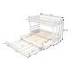 preview thumbnail 3 of 16, Twin over Pull-out Bunk Bed with Trundle, Wooden Bunk Bed Frame for 4