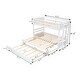 preview thumbnail 6 of 16, Versatile Twin over Pull-out Bunk Bed with Trundle - Space-Saving, Solid Pine Construction, Enhanced Safety Features