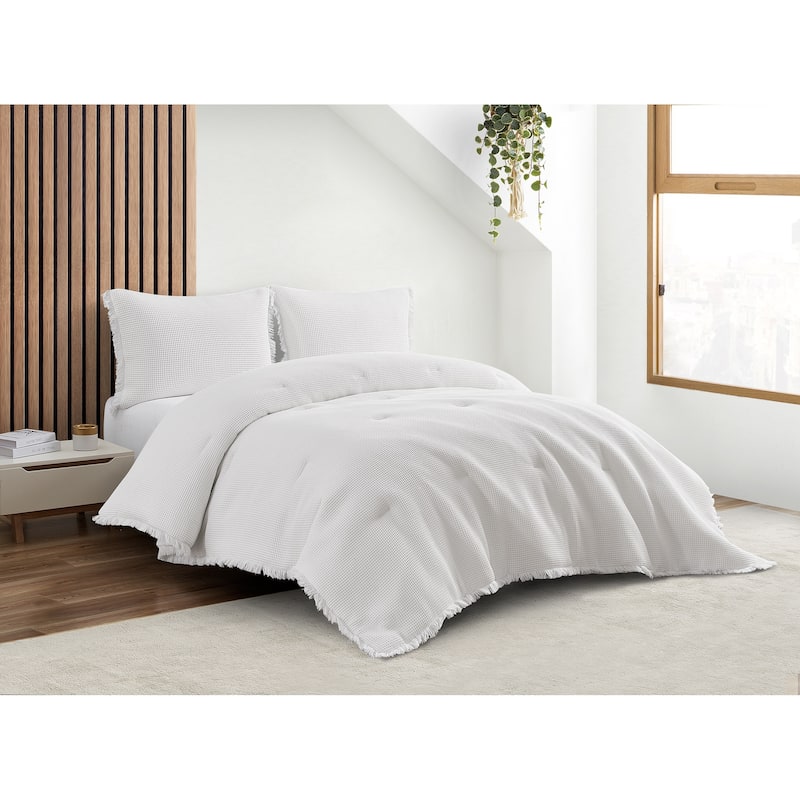Charlotte 3 Piece Reversible Waffle Comforter Set