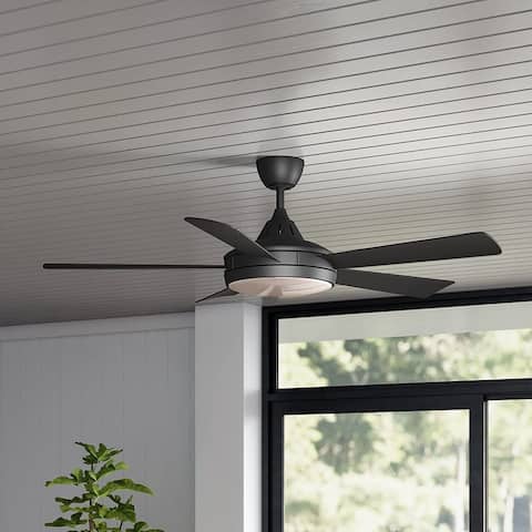 52 Ceiling Fan with Lights and Remote Control, 5 Reversible Blades - N/A