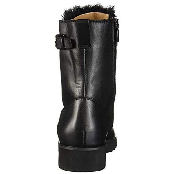 franco sarto canon leather combat boots