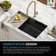 preview thumbnail 22 of 122, KRAUS Bellucci Workstation Undermount Granite Composite Kitchen Sink