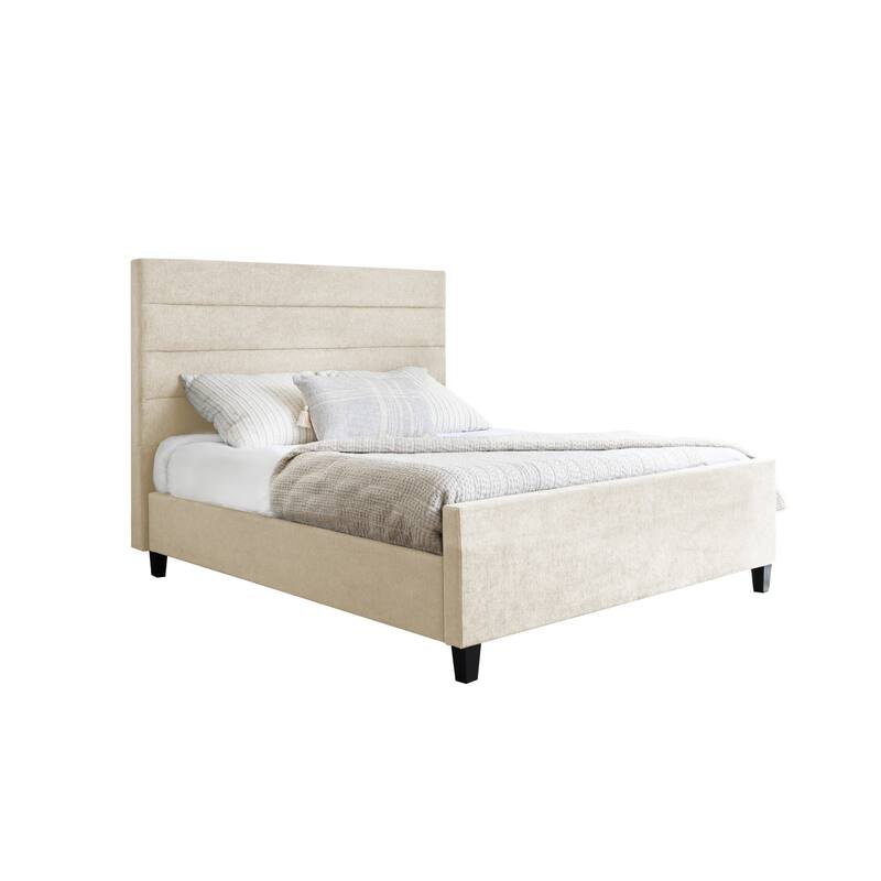 Abbyson Seneca Grey Upholstered Bed
