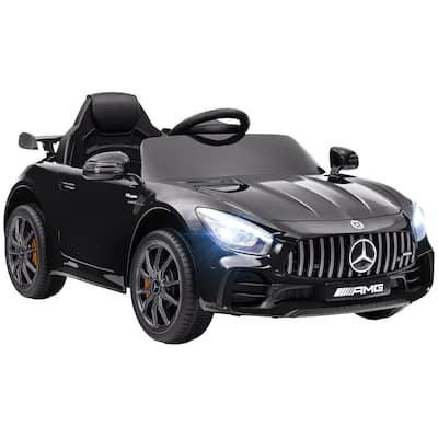 Licensed Mercedes-Benz AMG GTR 12V Kids Ride On Car, Battery Powered with Remote, Music, Lights, Horn, 3 Speeds