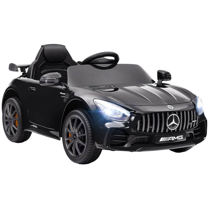 censed Mercedes Kids Ride On Car with Remote Control and Training Wheels for Backyard Play and Birthday Gifts​ - Black
