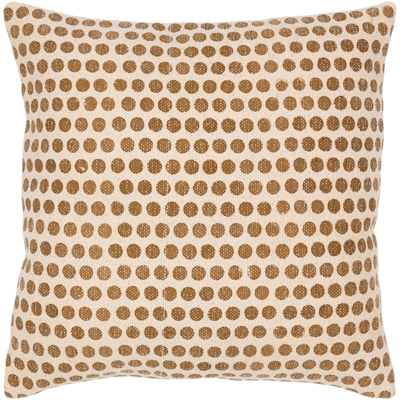 Faizah Block Print Dotted Cotton Throw Pillow