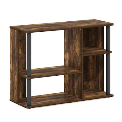 Furinno Classic TV Stand with Plastic Poles for TV up to 40-Inch